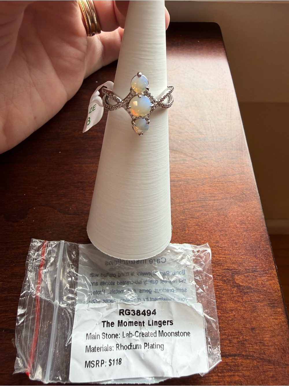 Bomb party OG Moonstone ring “The Moment Lingers”